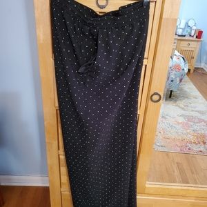 Catherine's 5x black and white polka-dot pants